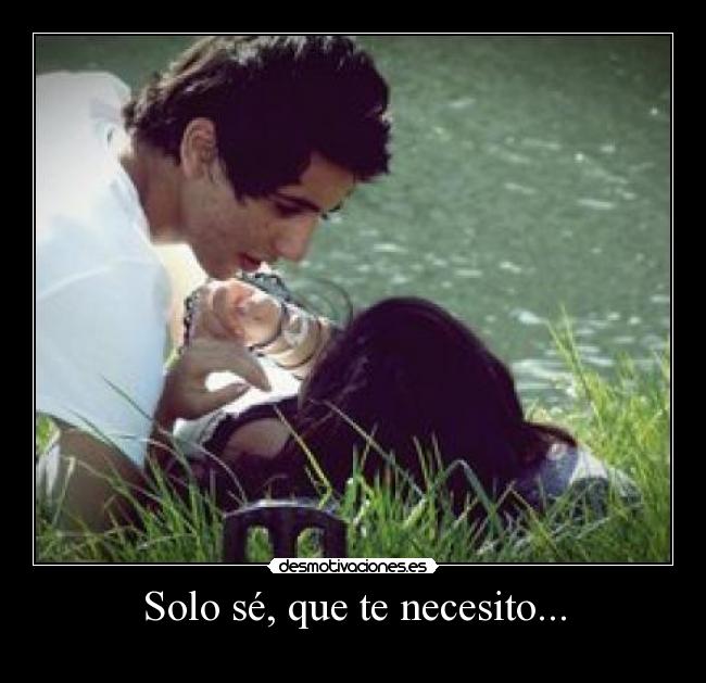 Solo sé, que te necesito... - 