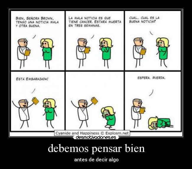 debemos pensar bien -