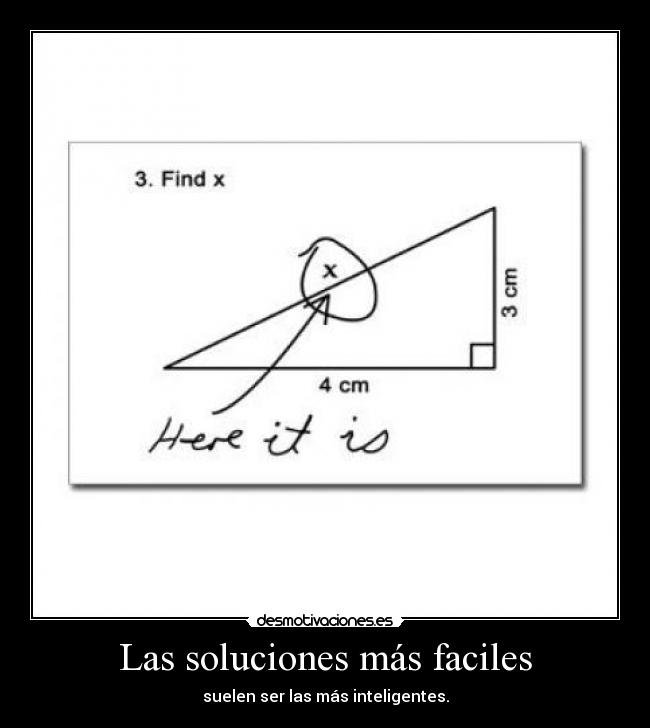 Las soluciones más faciles -