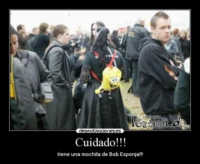 Cuidado!!! - tiene una mochila de Bob Esponja!!!