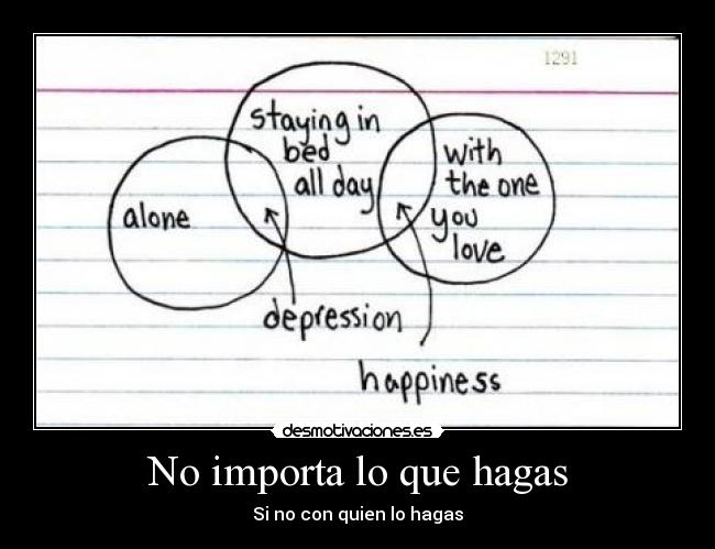 No importa lo que hagas -