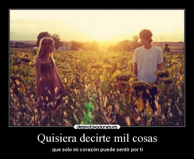 Quisiera decirte mil cosas - 