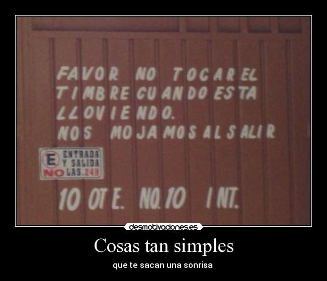 Cosas tan simples - 