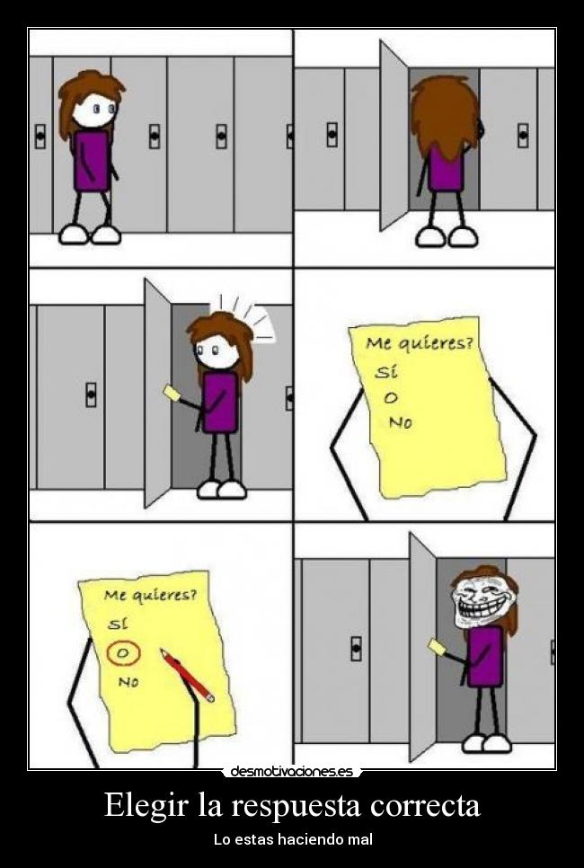 Elegir la respuesta correcta - Lo estas haciendo mal