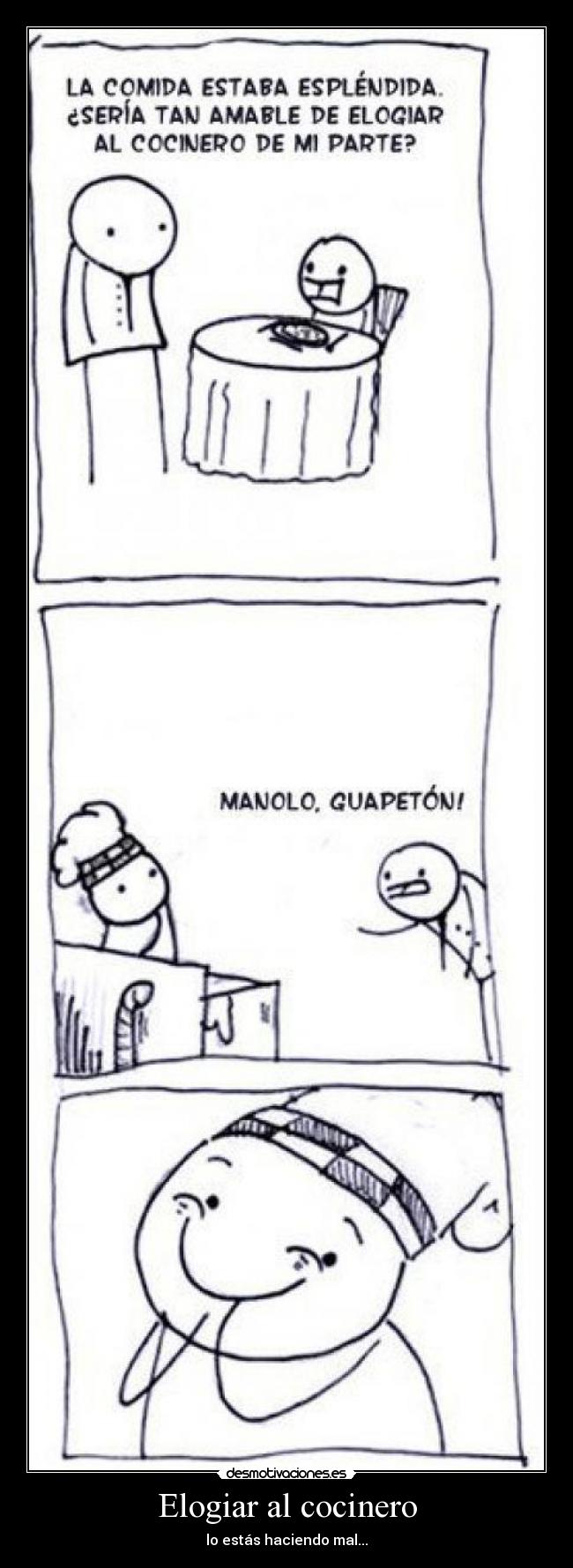 Elogiar al cocinero -