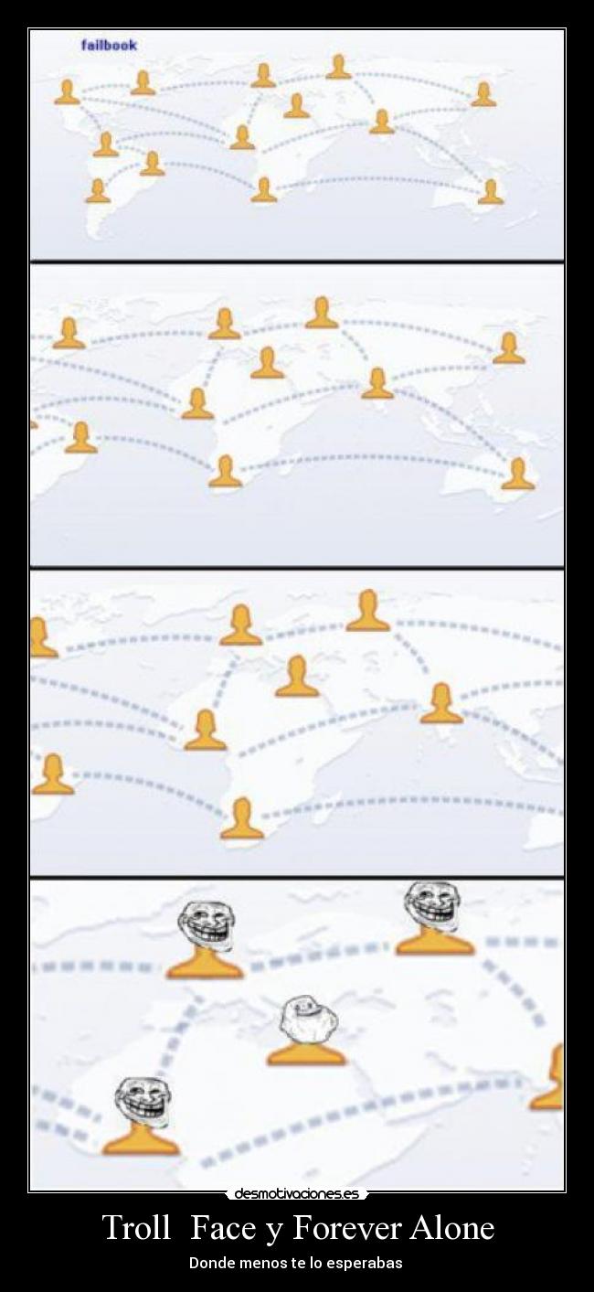 Troll Face y Forever Alone - Donde menos te lo esperabas