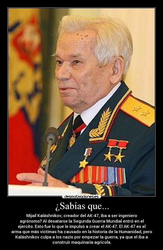 carteles mijail kalashnikov ak-47 desmotivaciones