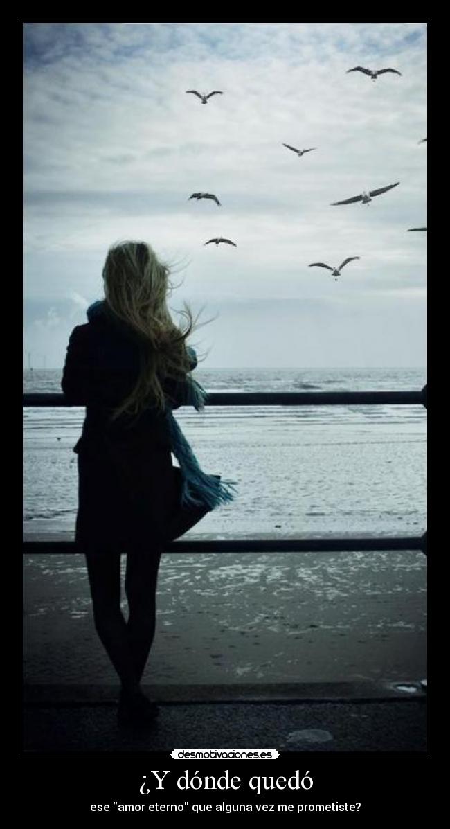 ¿Y dónde quedó - ese amor eterno que alguna vez me prometiste?