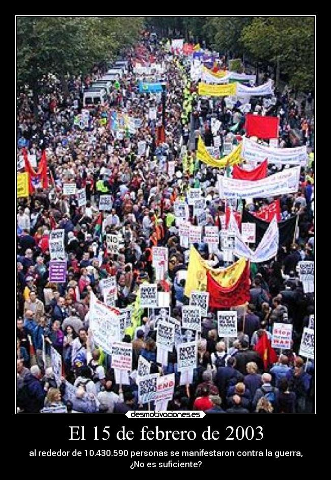 El 15 de febrero de 2003 - 