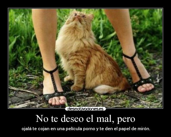 No te deseo el mal, pero -