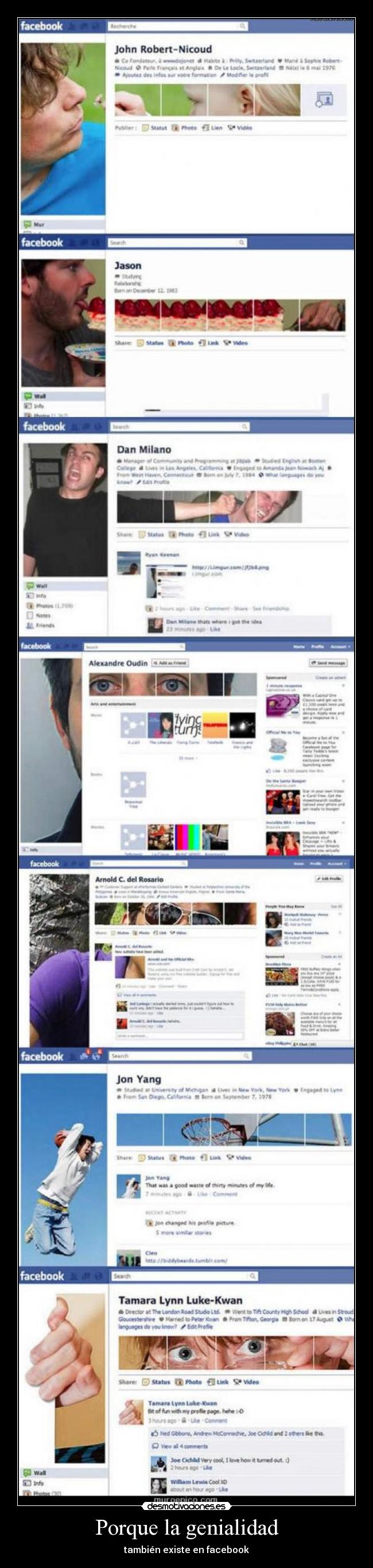 Porque la genialidad - también existe en facebook