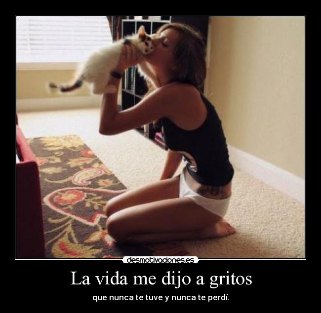 La vida me dijo a gritos -