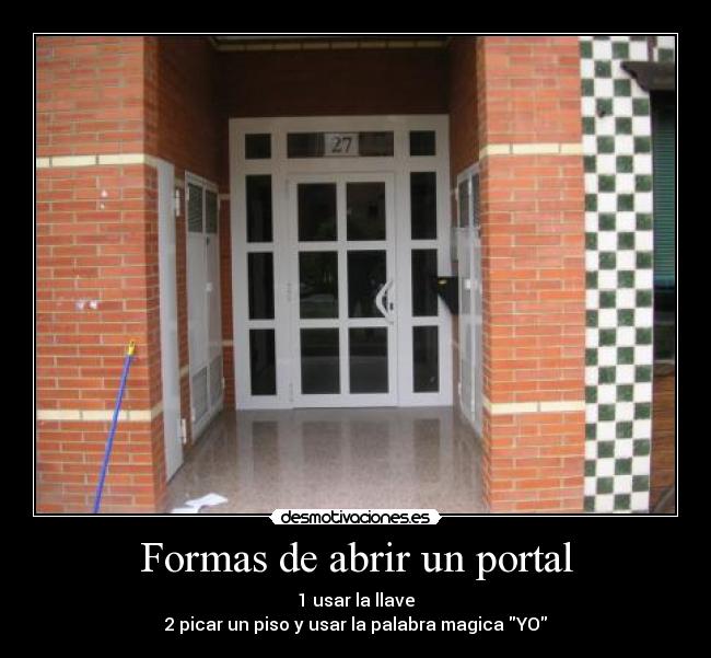Formas de abrir un portal - 