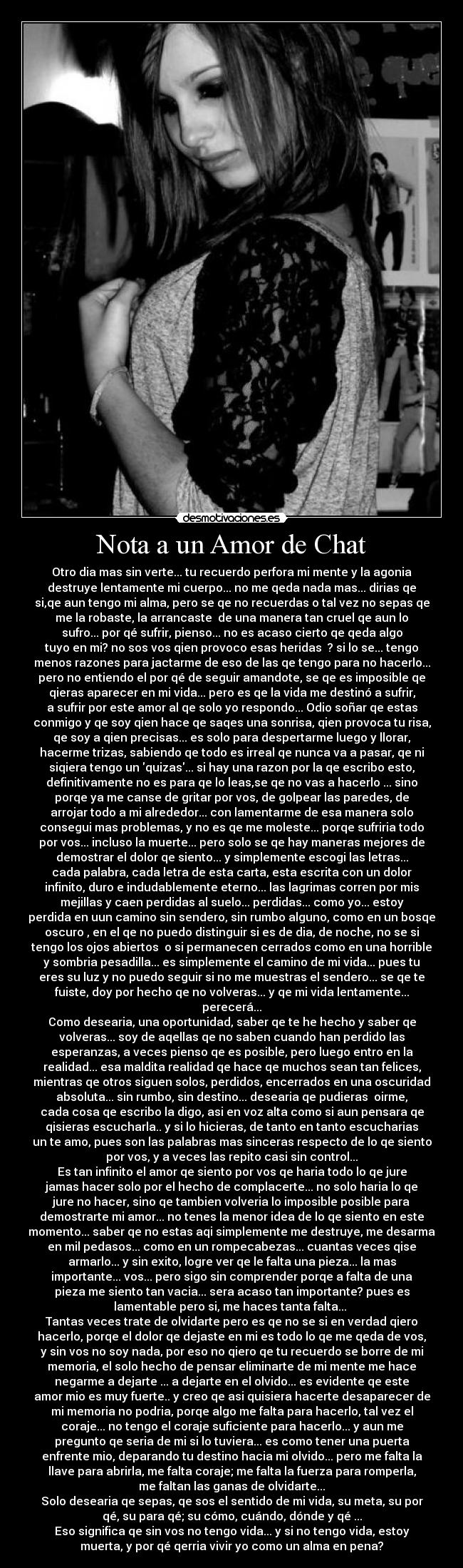 Nota a un Amor de Chat -