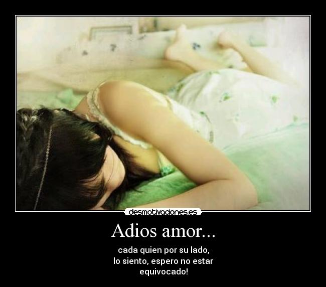 Adios amor... -