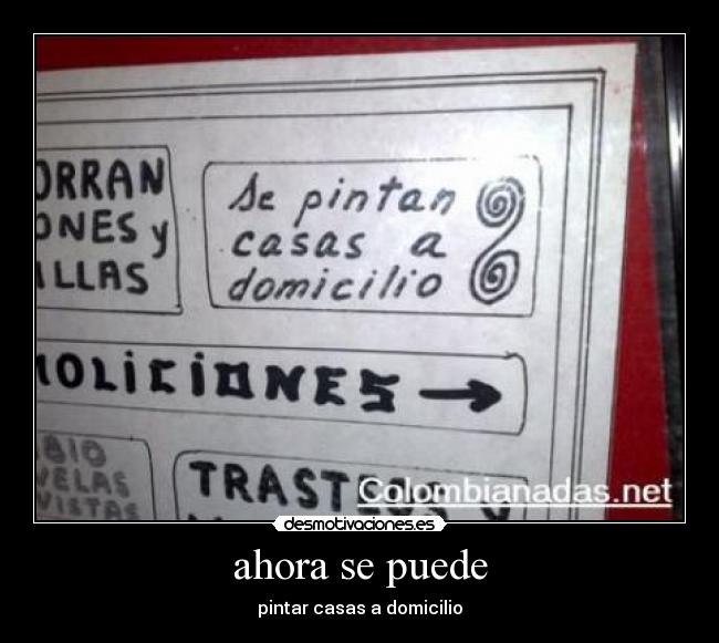 ahora se puede - pintar casas a domicilio