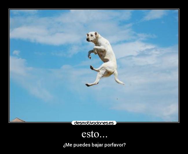 esto... - ¿Me puedes bajar porfavor?