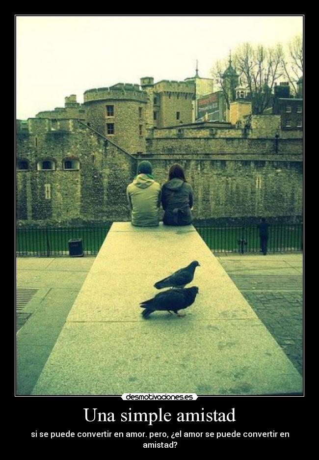 Una simple amistad - si se puede convertir en amor. pero, ¿el amor se puede convertir en amistad?