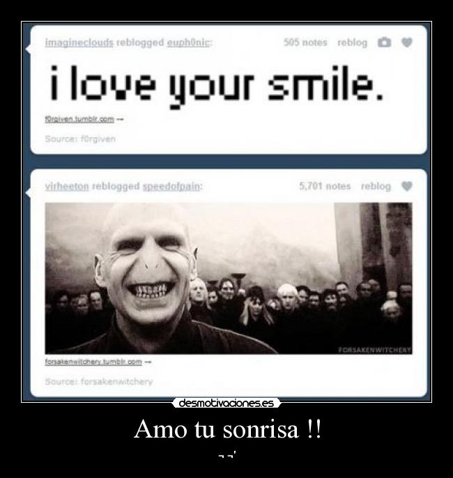 Amo tu sonrisa !! - ¬ ¬