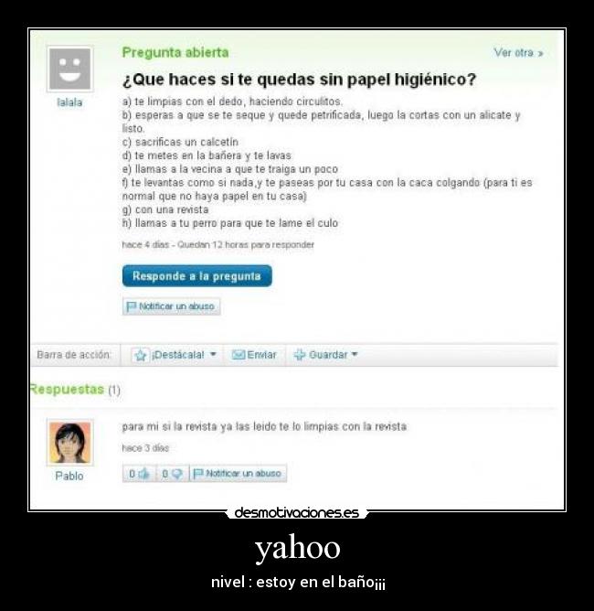 yahoo - nivel : estoy en el baño¡¡¡