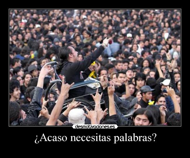 ¿Acaso necesitas palabras? -