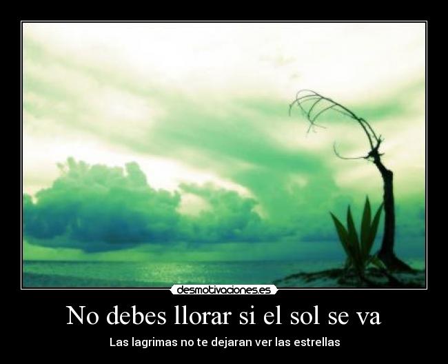 No debes llorar si el sol se va - 