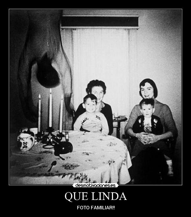 carteles foto familiar susto espanto fantasma desmotivaciones