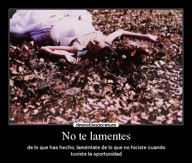 No te lamentes - 