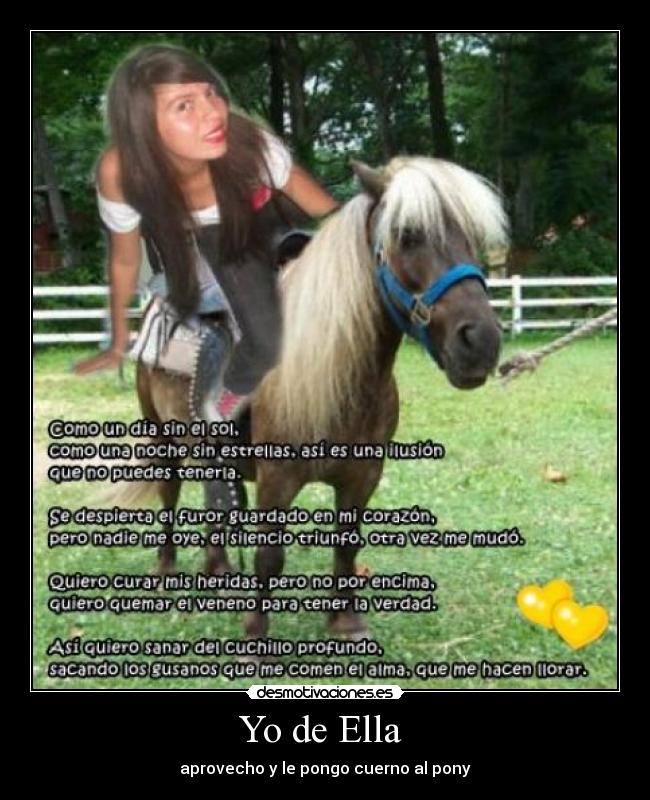 Yo de Ella  - aprovecho y le pongo cuerno al pony