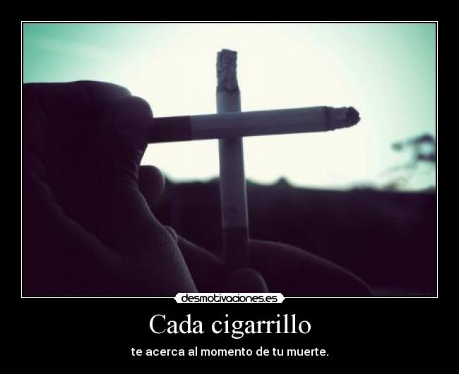 carteles cada cigarrillo desmotivaciones