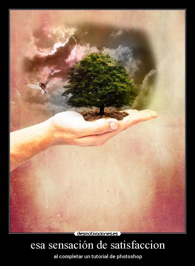 esa sensación de satisfaccion - al completar un tutorial de photoshop