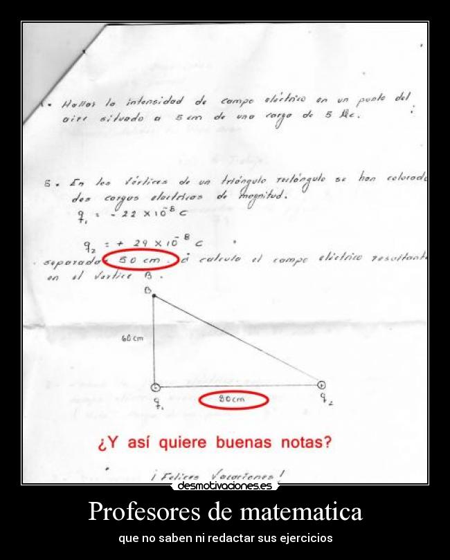 Profesores de matematica - que no saben ni redactar sus ejercicios