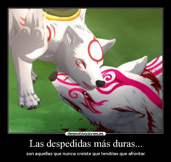 carteles despedidas duras okami okamiden chibiterasu shiranui desmotivaciones