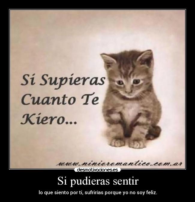 Si pudieras sentir -