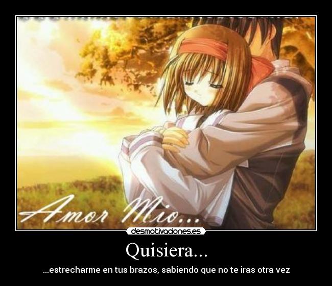 Quisiera... - ...estrecharme en tus brazos, sabiendo que no te iras otra vez