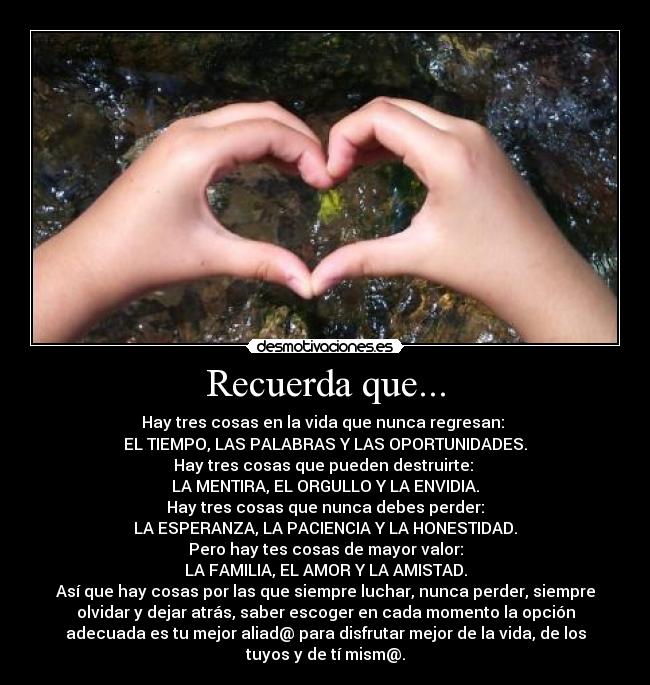 Recuerda que... -