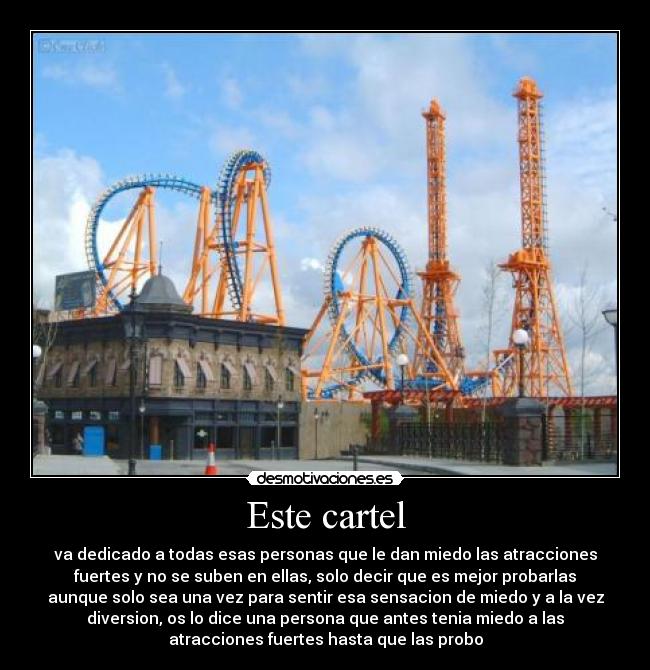 carteles atracciones desmotivaciones