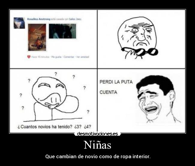 Niñas - Que cambian de novio como de ropa interior.