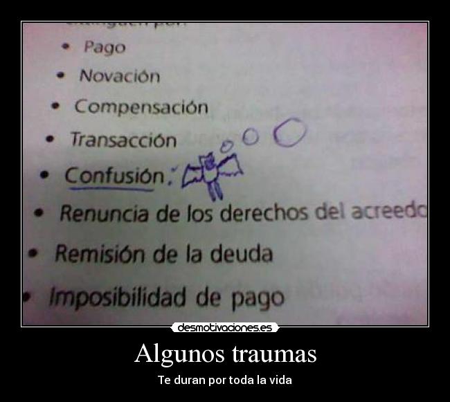 Algunos traumas - 