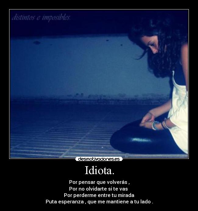 Idiota. -