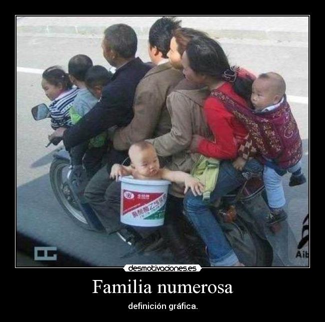 Familia numerosa - definición gráfica.