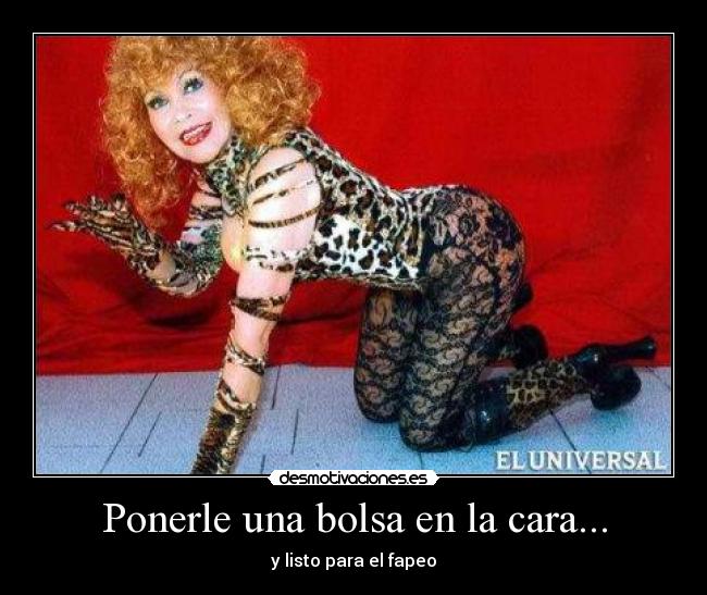 Ponerle una bolsa en la cara... - y listo para el fapeo