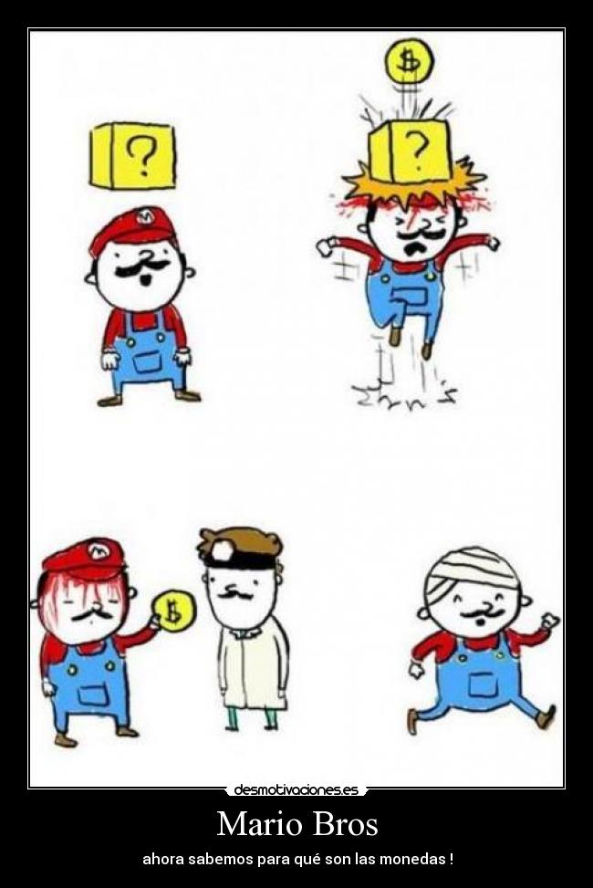 Mario Bros - ahora sabemos para qué son las monedas !