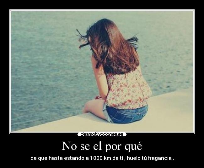 No se el por qué - de que hasta estando a 1000 km de tí , huelo tú fragancia .