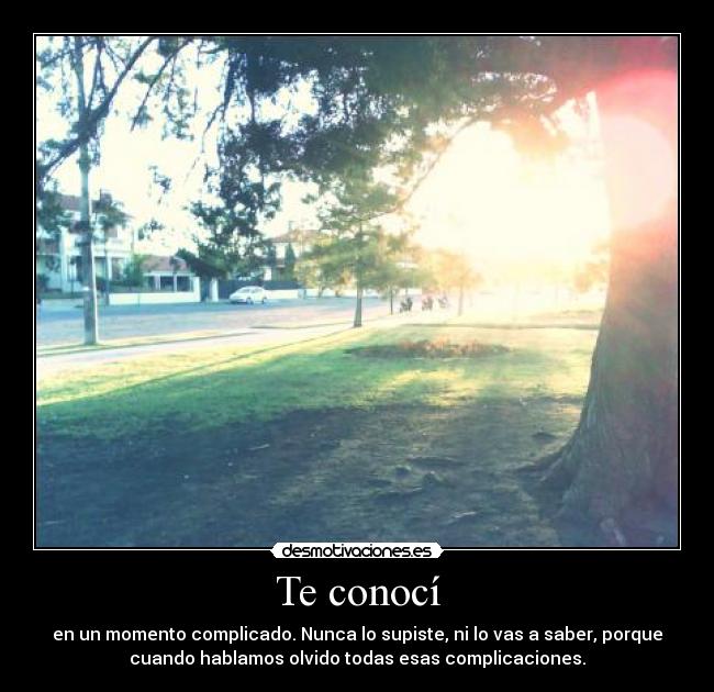 Te conocí -