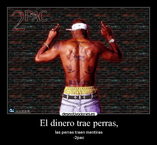El dinero trae perras, -
