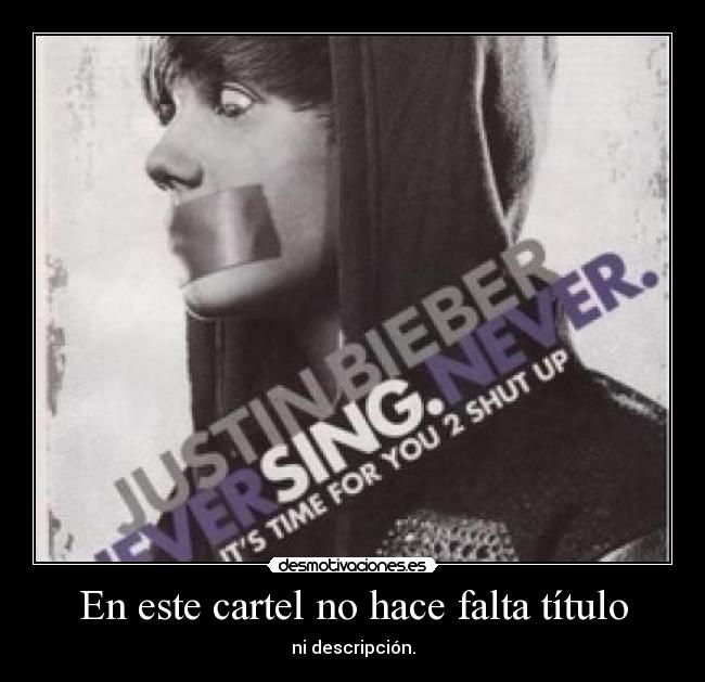 En este cartel no hace falta título - 