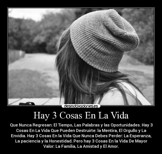 Hay 3 Cosas En La Vida -