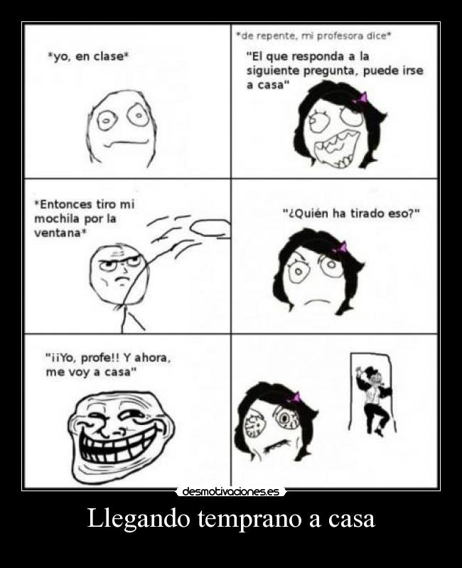 Llegando temprano a casa -