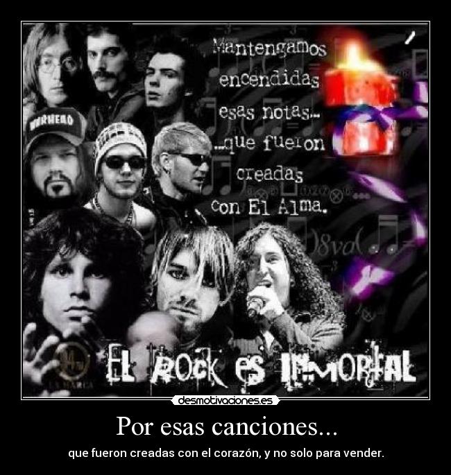 carteles el rock el metal son inmortales desmotivaciones